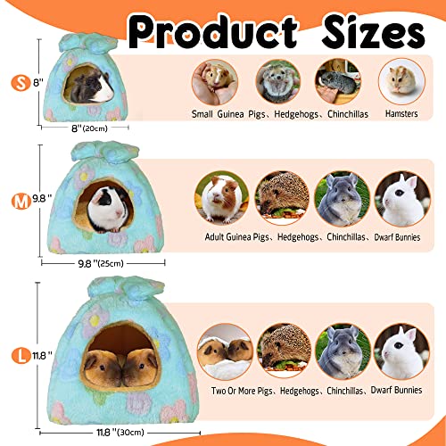 GINIDEAR Guinea Pig Bed, Guinea Pig Warm Hideout House Accessories Cozy Bed for Small Animals Hamsters Chinchillas Dwarf Bunnies Hedgehogs. L, Green - Image 4