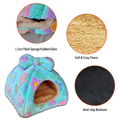 GINIDEAR Guinea Pig Bed, Guinea Pig Warm Hideout House Accessories Cozy Bed for Small Animals Hamsters Chinchillas Dwarf Bunnies Hedgehogs. L, Green - Image 3