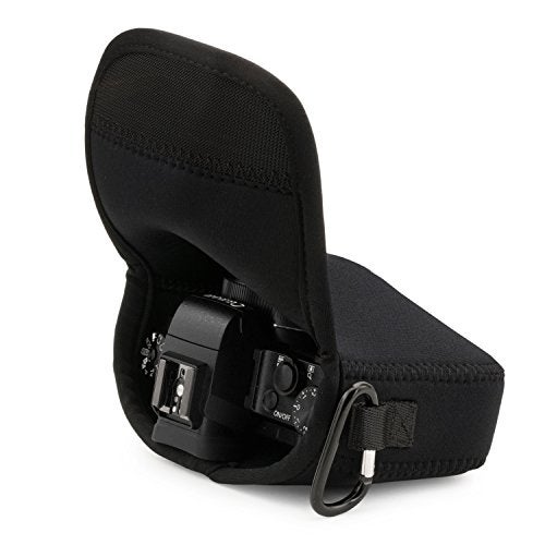 MegaGear Canon PowerShot G1X Mark III Ultra Light Neoprene Camera Case with Carabiner Black MG1376 PU Leather - Image 3