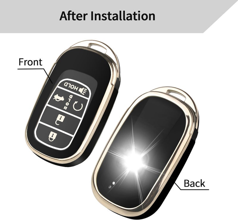 QBUC for Honda Key fob Cover with Keychain,Compatible with 2022 2023 2024 2025 Honda Accord Civic HRV CRV Pilot - Image 3