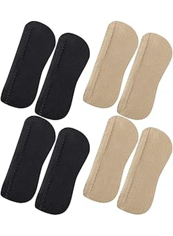 Invisible Heel Grip Inserts 8pcs Black Beige Anti Friction Self Adhesive Shoe Cushions - Image 1