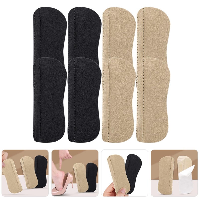 Invisible Heel Grip Inserts 8pcs Black Beige Anti Friction Self Adhesive Shoe Cushions - Image 4