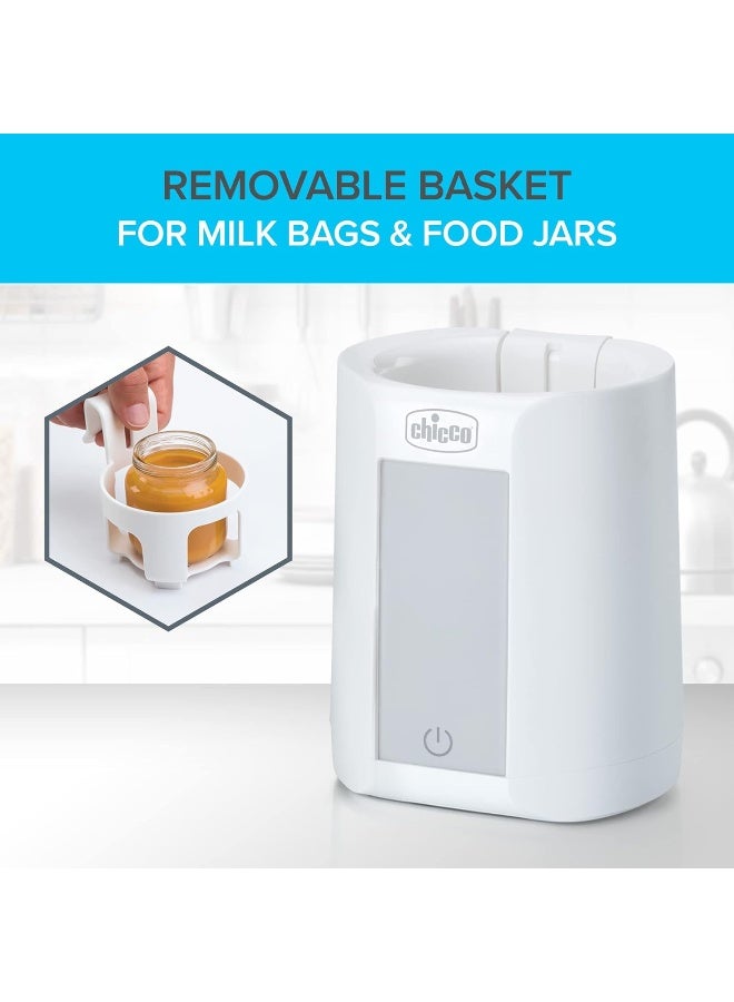 Chicco سخان زجاجات رقمي ومطهر من شيكو لزجاجات الأطفال، وجرار طعام الأطفال، وأكياس الحليب | يقضي على 99.9% من الجراثيم | 4 خيارات تسخين | شاشة تعمل باللمس رقمية | إيقاف تلقائي وتنبيه صوتي - Image 5