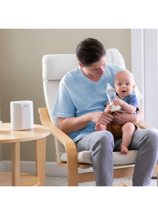 Chicco سخان زجاجات رقمي ومطهر من شيكو لزجاجات الأطفال، وجرار طعام الأطفال، وأكياس الحليب | يقضي على 99.9% من الجراثيم | 4 خيارات تسخين | شاشة تعمل باللمس رقمية | إيقاف تلقائي وتنبيه صوتي - Image 2