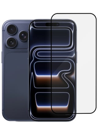 Screen Protector for iPhone 17 Pro - 3D Full Coverage 9H Tempered Glass Bubble-Free Installation High Protection Scratch Resistant Side Black-1 - view 2