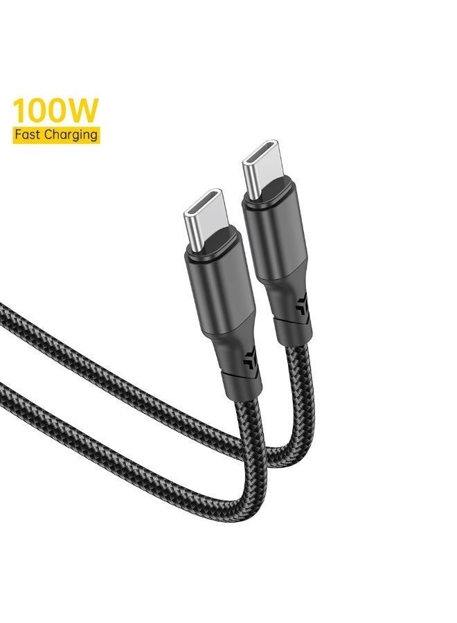 أسبور كيبل جوال ASPOR AC-21 USB-C إلى USB-C – شحن فائق السرعة بقدرة 100 واط وجودة عالية الأداء 🔋 - Image 2