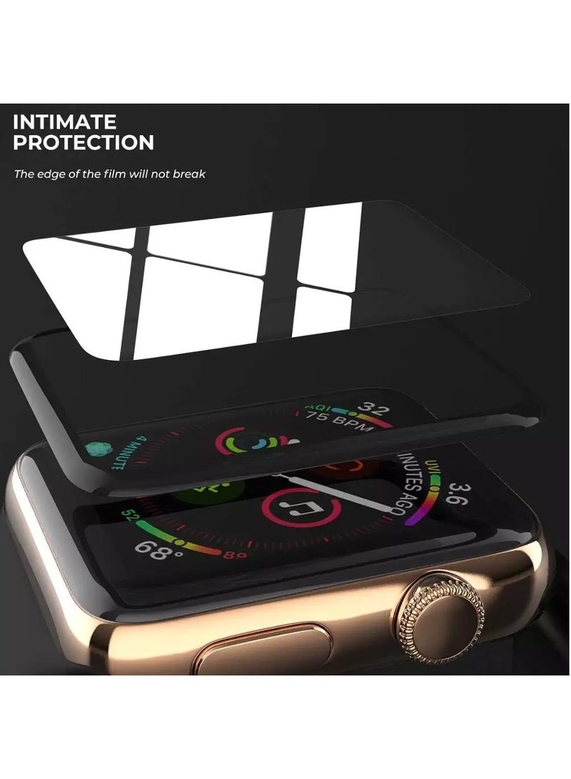 HEXABEX Apple Watch Series 4 Screen Protector 40mm, Full Cover Curved Screen Protector for Apple Watch Series 4 40mm Black/Clear - Image 4