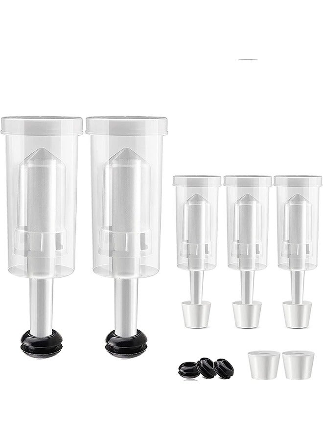 Arabest 5 Set Fermentation Airlock Kit with Jar Grommet & Jug Bottle Bucket Drilled Silicone Stopper, Home Brewing Preservation Airlock  - Image 1