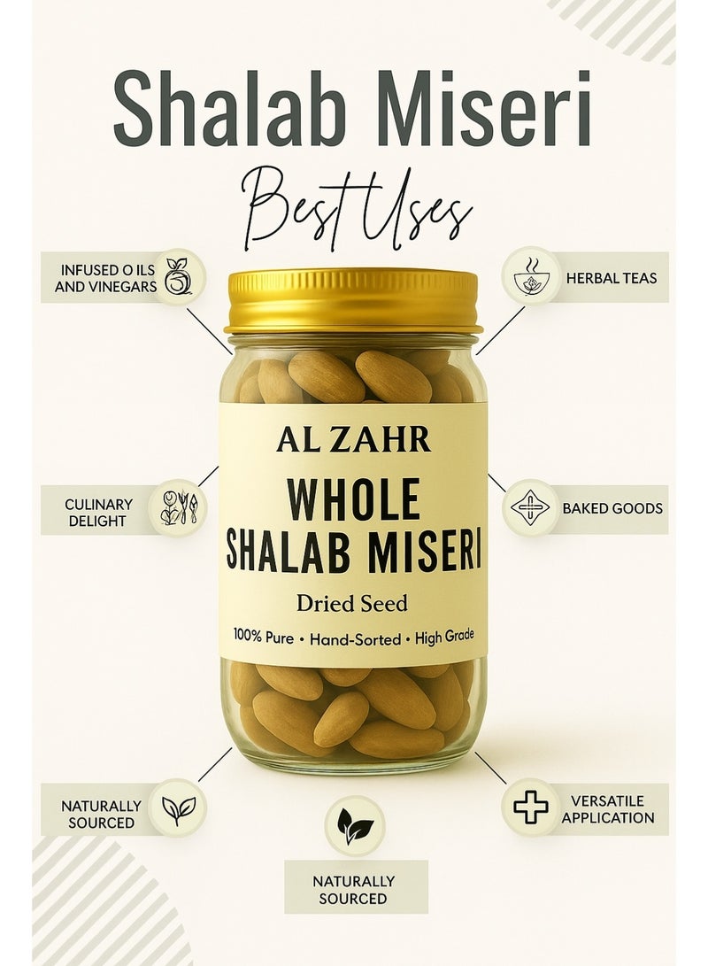 زهر شلب ميسري كامل - بذور مجففة طبيعية ونقية ١٠٠٪ | فرز يدوي، جودة عالية | شاي أعشاب، عصائر، حليب ذهبي، للاستخدام في المطبخ - Image 2