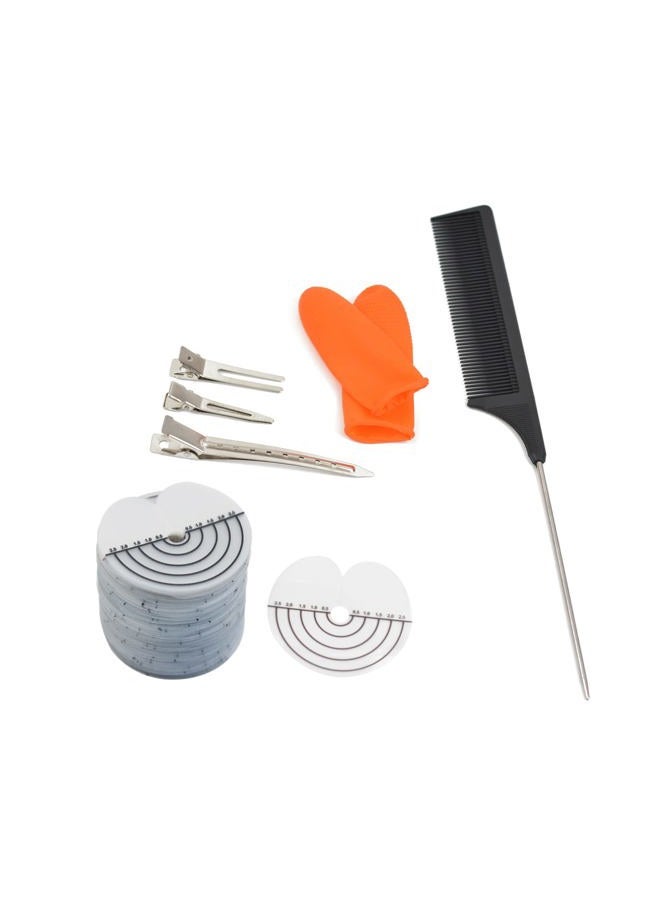 YTBYT 150 Pcs Heat Shield Guards for Hair Extensions with 20 Hair Clips, 12 Finger Protector and 1 Comb, PVC Fusion Glue Protector with Graduations - Image 4