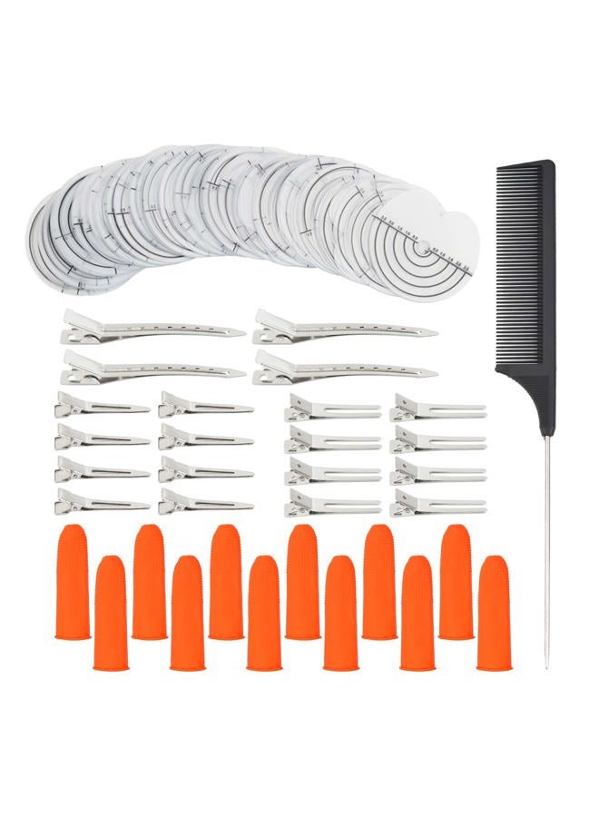 YTBYT 150 Pcs Heat Shield Guards for Hair Extensions with 20 Hair Clips, 12 Finger Protector and 1 Comb, PVC Fusion Glue Protector with Graduations - Image 1