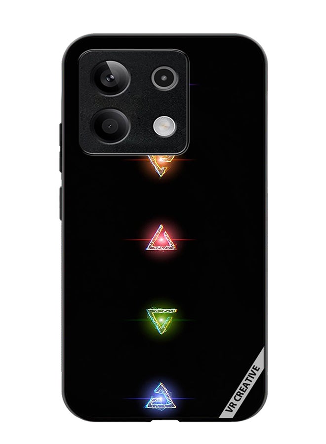 VR CREATIVE Protective Case Cover For Xiaomi Poco X6 Neon Lights Diamond Shapes Design Multicolour - Image 1