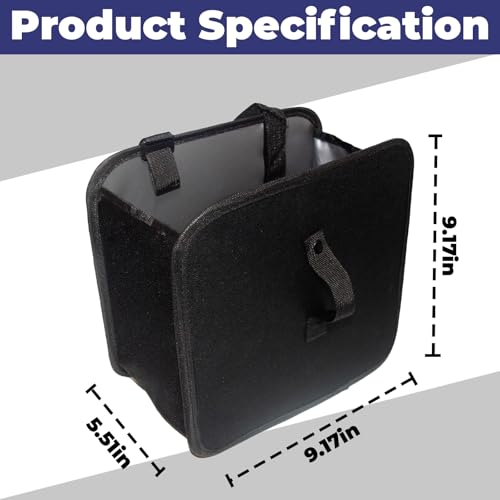 BFXM Car Trash Can 2 Gallons Foldable Leakproof Car Garbage Can Collapsible Hanging Car Trash Bin for Car Seat Garbage Bags Car Interior Accessories - Image 3