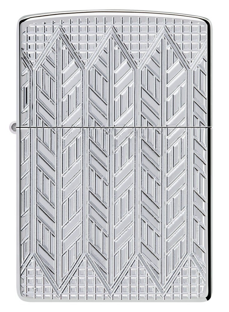 Zippo Ae400165 167 درع السياج بلمعان عالي كروم ولاعة مقاومة للرياح - Image 2