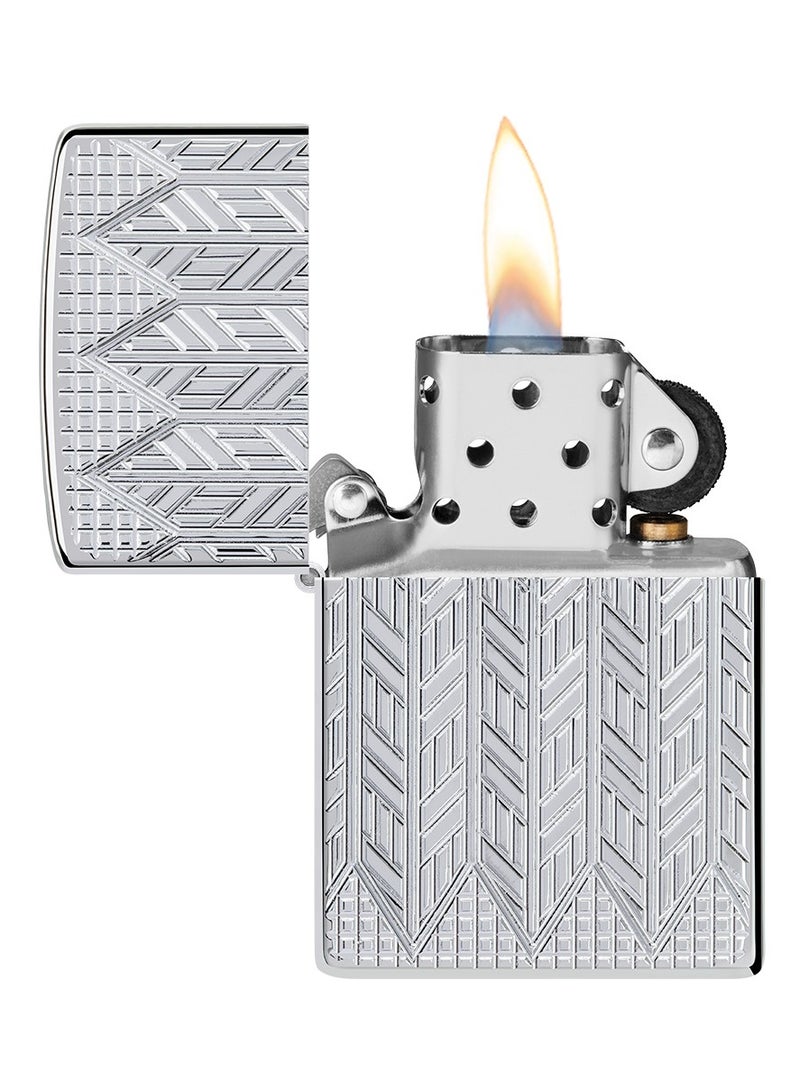 Zippo Ae400165 167 درع السياج بلمعان عالي كروم ولاعة مقاومة للرياح - Image 3