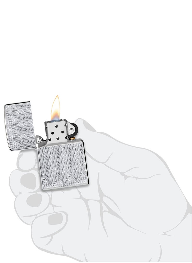 Zippo Ae400165 167 درع السياج بلمعان عالي كروم ولاعة مقاومة للرياح - Image 5