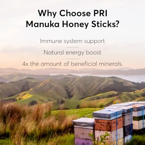 PRI P.R.I Manuka Honey Sticks, Certified MGO 60+, Raw New Zealand Manuka Honey, Perfect for On-the-Go, 10ct - Image 3