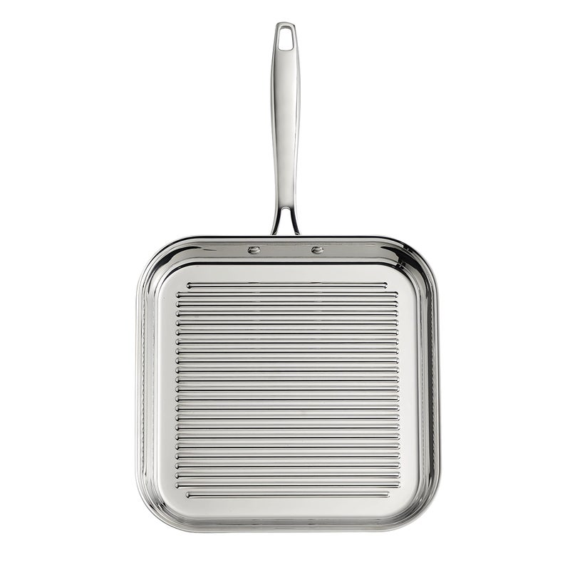 Tramontina Tri-Ply Clad Stainless Steel 11-Inch Square Grill Pan, Induction-Ready, Dishwasher-Safe, NSF-Certified, Made in Brazil - Image 3
