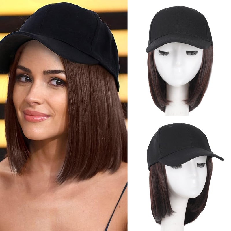 Hat with Hair Attached for Women Synthetic Hat with Hair Adjustable with Hair Suitable for Daily Use