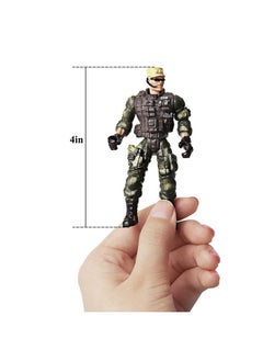 HAPTIME Army Men Action Figures Soldiers Toys With Accessories / Swat Team Figure Military Playset For Boys Girls Children Kids 3 4 5 6 7 8 9 Years Old,Great As Christmas,Birthday(Special Troops)  - Image 2