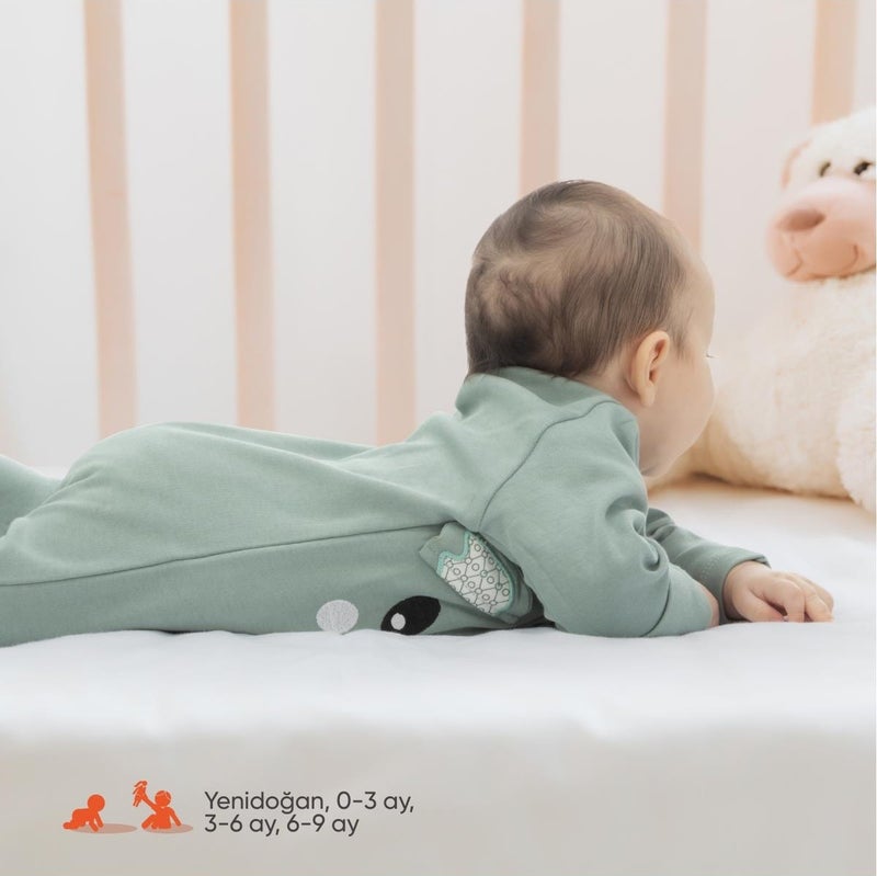 Gezenbebe Hero Long Sleeve Embroidered Baby Romper Elephant  - Image 5