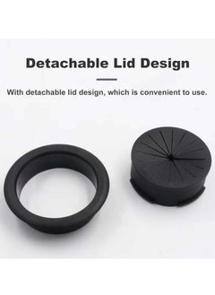 Oasisgalore 2-Pack 2-Inch Flexible Desk Grommet, Cable Hole Cover for Home & Office Tables - Black  - Image 5