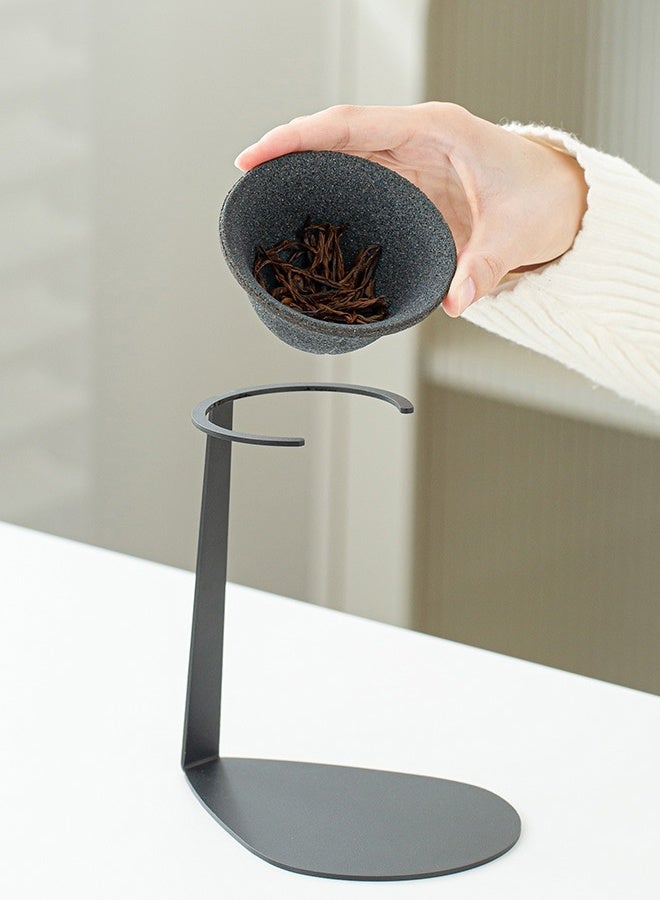 BF HOME Creative Micro-Porous Ceramic Filter Set - Handmade Ore Coffee & Tea Filter Cup, Eco-Friendly No Paper Needed, with Iron Base Holder - Image 4