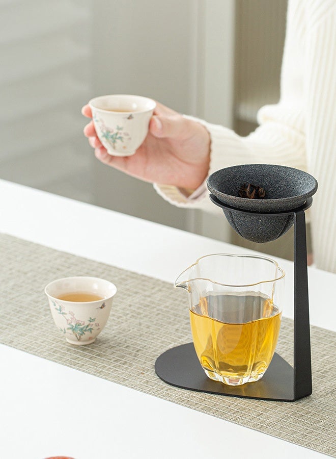 BF HOME Creative Micro-Porous Ceramic Filter Set - Handmade Ore Coffee & Tea Filter Cup, Eco-Friendly No Paper Needed, with Iron Base Holder - Image 5