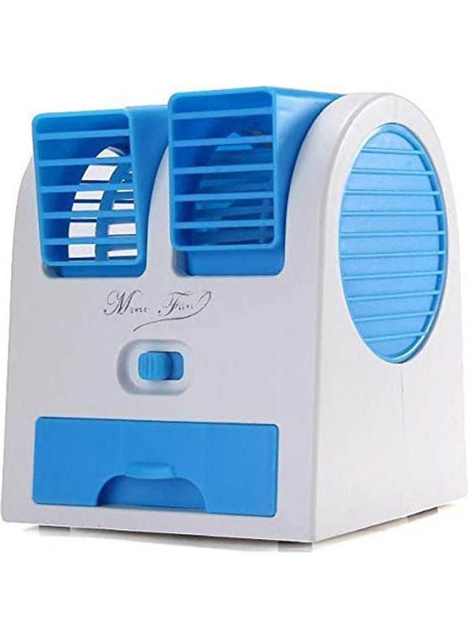 Mini Fan Mini Cooling Fan Usb Battery Operated Portable Air Conditioner Cooler HB-168 Light Blue - Image 1