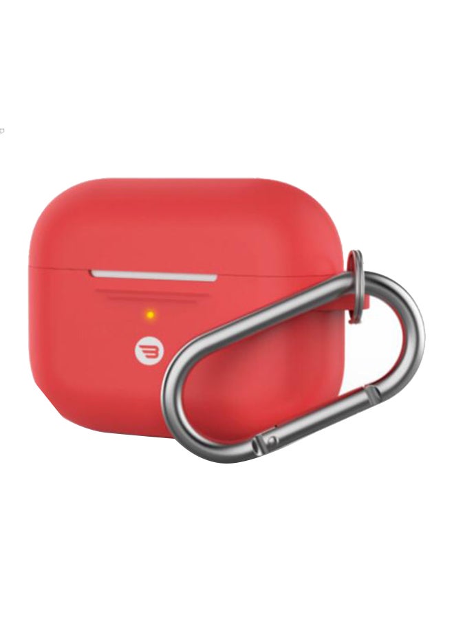 Silicone Case With Carabiner For Apple AirPods Pro Red
