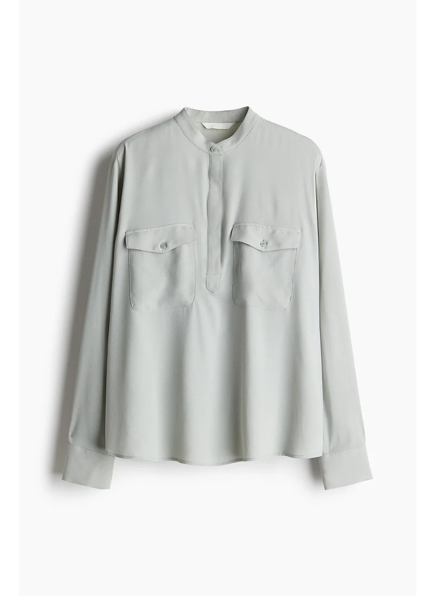 اتش اند ام Band-Collar Blouse