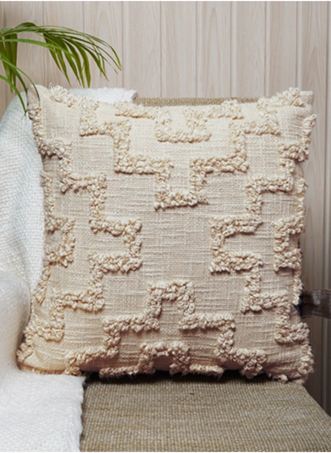 Dash And Twine - Chic Geometric Tufted Textured Decorative Cushion with Simply Graceful Collection - Image 1