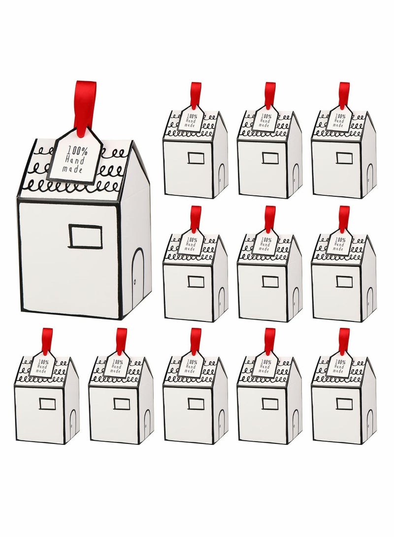 Y&D Gable Candy Treat Boxes, Small Goodie Gift Boxes Wedding for and Birthday Party Favors Box 8.5 * 9.5cm - Image 1