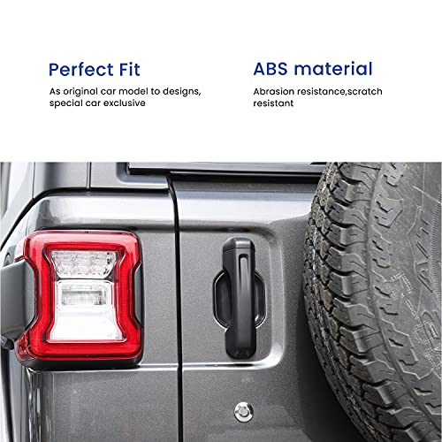 Hoolcar Exterior Accessories Door Handle Bowl Trims for 2018-2020 Jeep Wrangler JL JLU, Black, 5PCs - Image 5