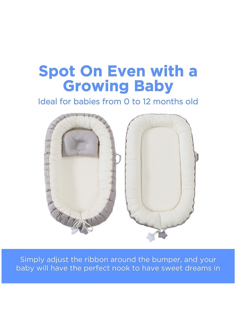 Arabest - Baby Lounger - Baby Portable Lounger Pillow for Newborn, Breathable and Soft Baby Nest Co Sleeper for Baby 0-24 Months, Portable Infant Lounger Baby Floor Seat for Home and Travel - Image 1