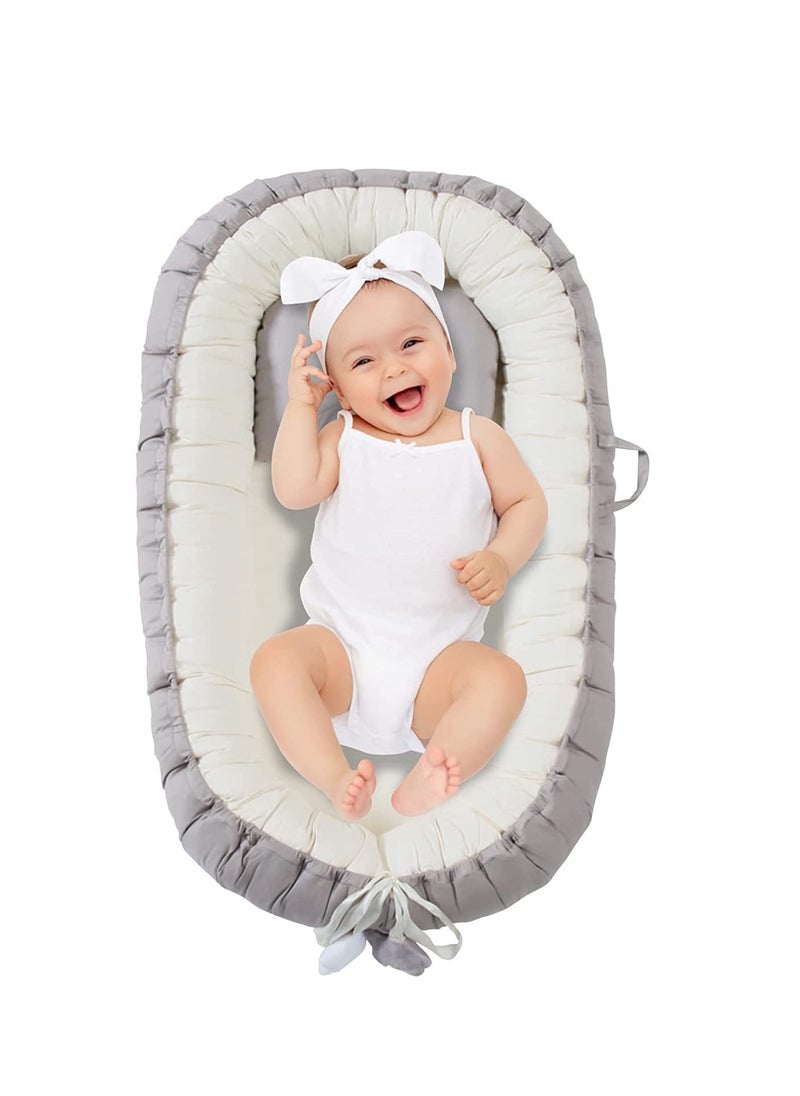 Arabest - Baby Lounger - Baby Portable Lounger Pillow for Newborn, Breathable and Soft Baby Nest Co Sleeper for Baby 0-24 Months, Portable Infant Lounger Baby Floor Seat for Home and Travel - Image 1