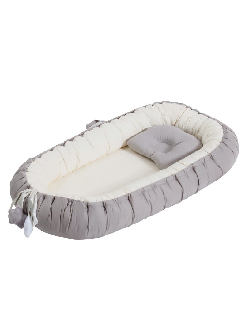 Arabest - Baby Lounger - Baby Portable Lounger Pillow for Newborn, Breathable and Soft Baby Nest Co Sleeper for Baby 0-24 Months, Portable Infant Lounger Baby Floor Seat for Home and Travel - Image 1