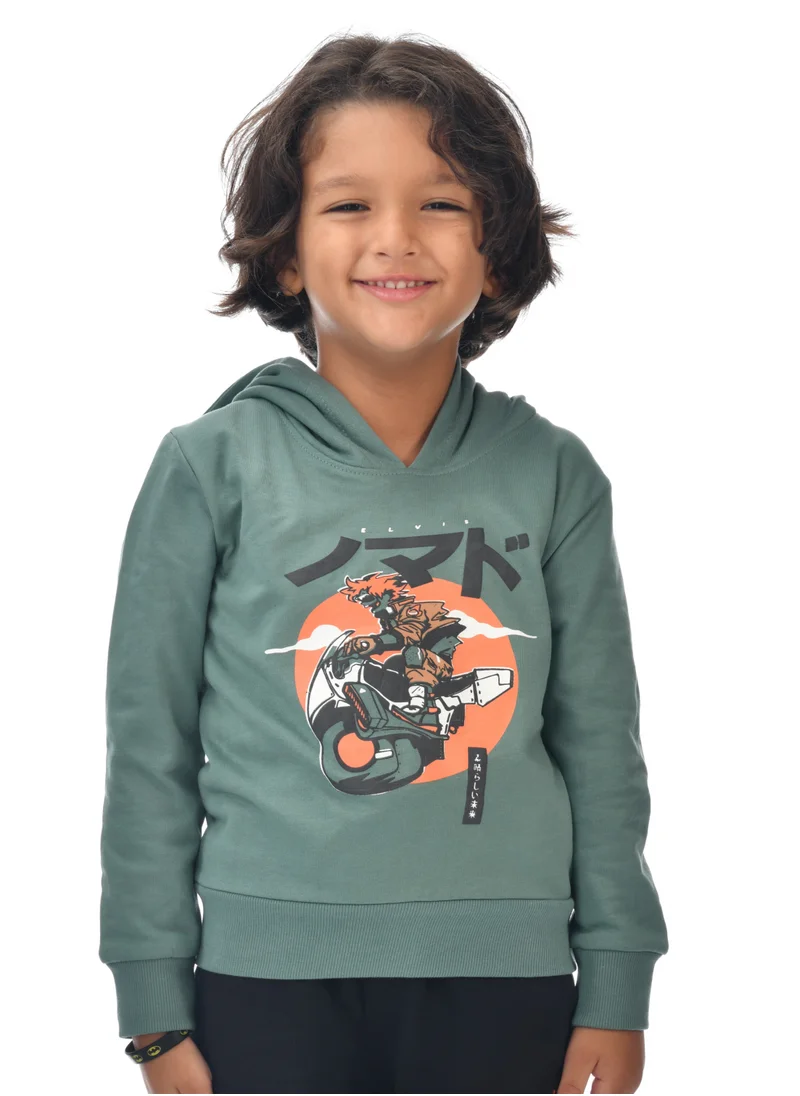 victor and jane Boys' Hoodie (2 - 8yrs) Green