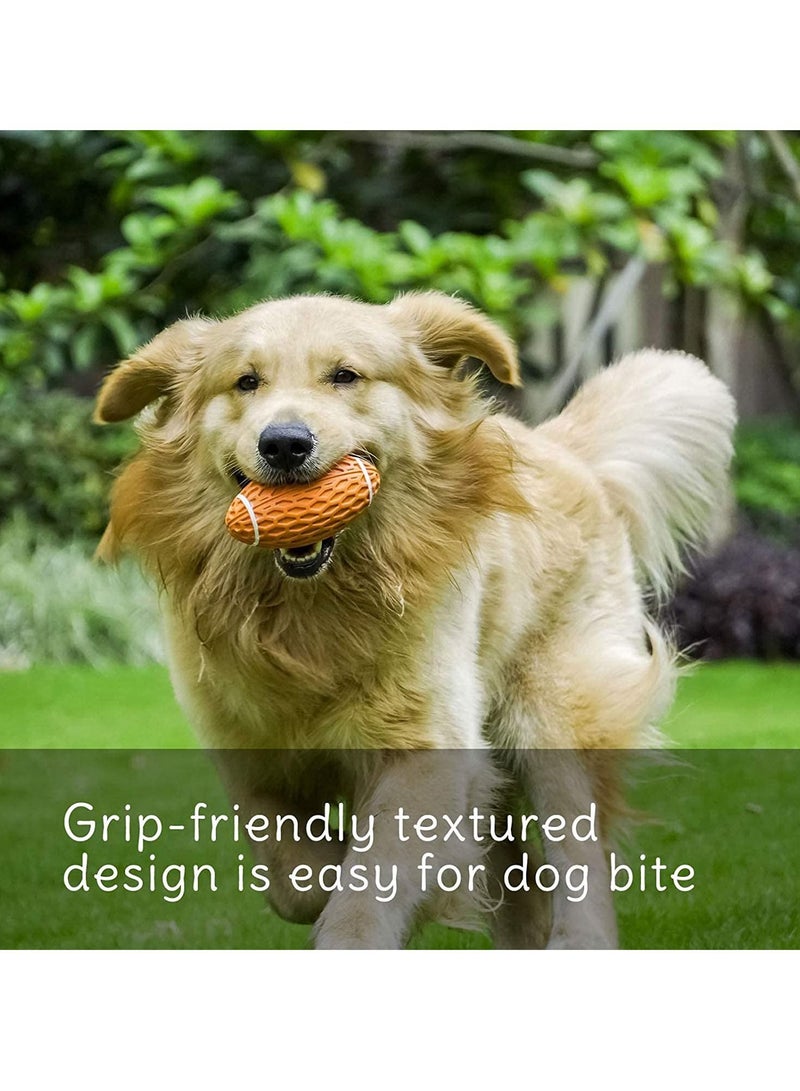 KASTWAVE ألعاب كلاب للمضغ كرة تنس مطاطية مع صفارة لعبة حيوانات أليفة غير قابلة للتدمير وقوية للكلاب متوسطة وكبيرة السلالات جراء تدريب التسنين - Image 2
