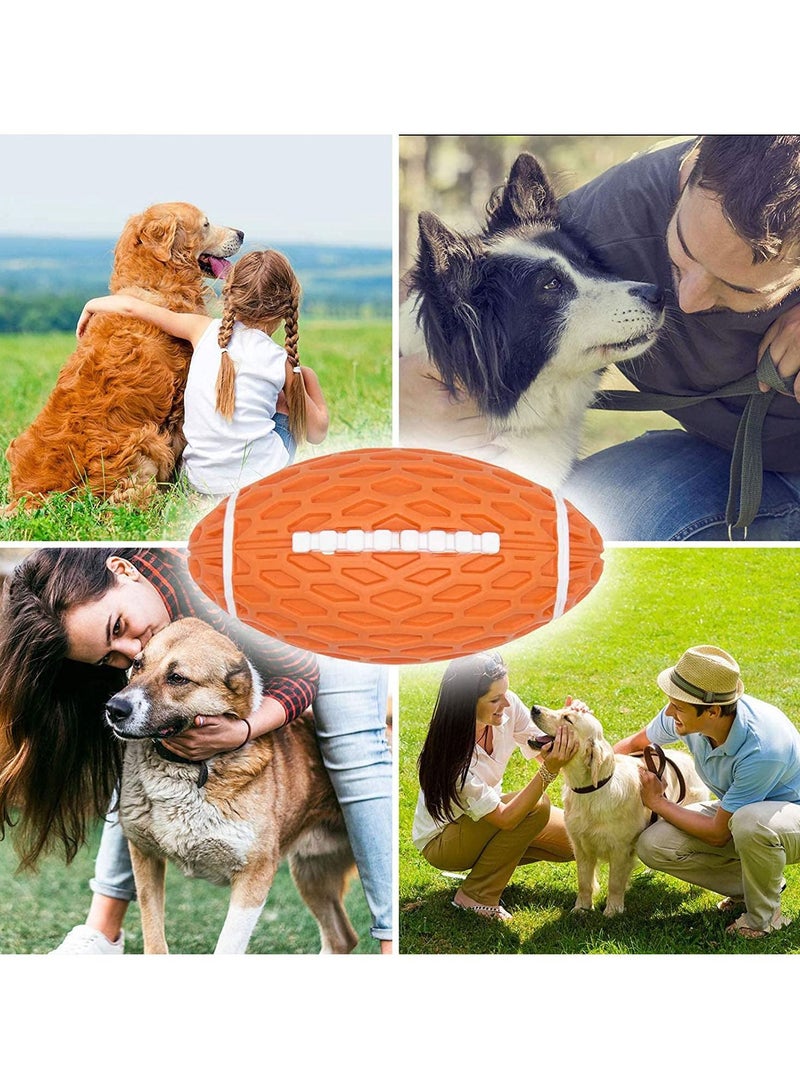 KASTWAVE ألعاب كلاب للمضغ كرة تنس مطاطية مع صفارة لعبة حيوانات أليفة غير قابلة للتدمير وقوية للكلاب متوسطة وكبيرة السلالات جراء تدريب التسنين - Image 4