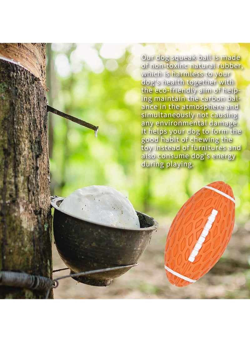 KASTWAVE ألعاب كلاب للمضغ كرة تنس مطاطية مع صفارة لعبة حيوانات أليفة غير قابلة للتدمير وقوية للكلاب متوسطة وكبيرة السلالات جراء تدريب التسنين - Image 3