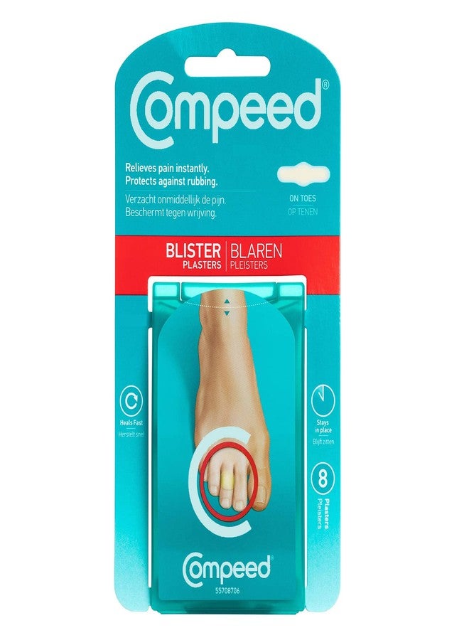 Compeed Blister Plasters For Foot Finger Protecting, Breathable Hydrocolloid Finger Rubbing Protection Bandage, For Men n Women_Each Pack Contains 8 Pieces_Set Of 2 Deluxe - Image 1