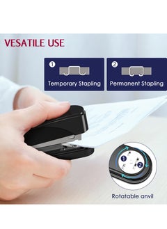 SYOSI Metal Stapler Heavy Duty 50 Sheet Capacity with 2000 Staples and Staple Remover, Full Strip Staplers for Desk, No Jam, Non-Slip Office Stapler with Staples for Office & Classroom, Black  - Image 5