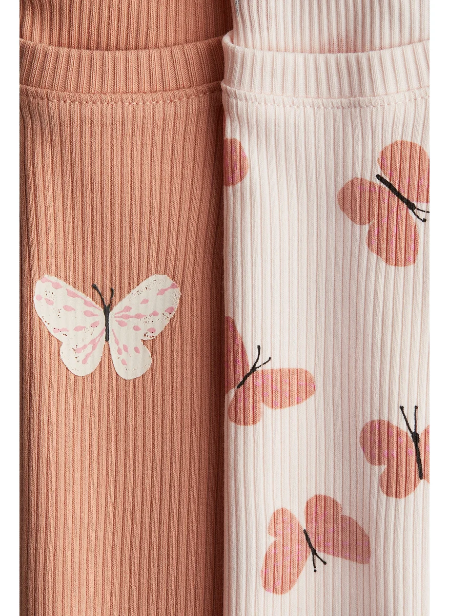 H&M 2-Pack Frill-Trimmed Cotton Tops
