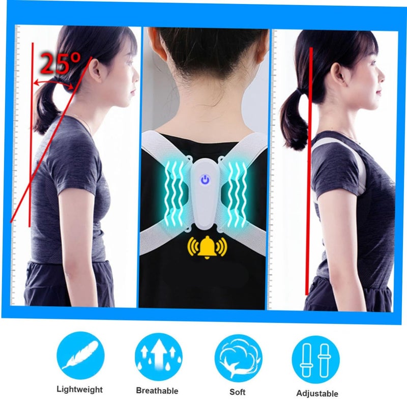 Adjustable Posture Corrector Belt With Vibration Reminder For Adults Back Support - Image 4