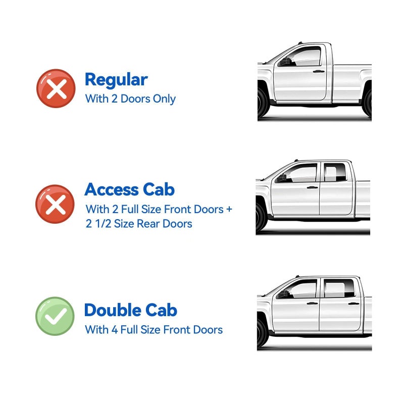 YQAUTEC in-Channel Window Visors Rain Guards for 2016-2023 Toyota Tacoma Double Cab, Window Vent Wind Deflectors Visors Shades for 16-23 Tacoma - Image 2