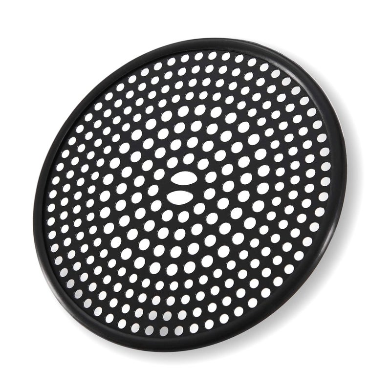 304 Stainless Steel Hair Catcher Shower Drain Cover with Silicone Shower Stall Drain Strainer Bathtub Hair Stopper Bathroom Hair Trap Floor Drain Protector Matte Black 433 Inches Round Flat