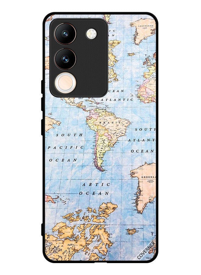 Covernex Protective Case Cover For vivo V29e World Map - Image 1