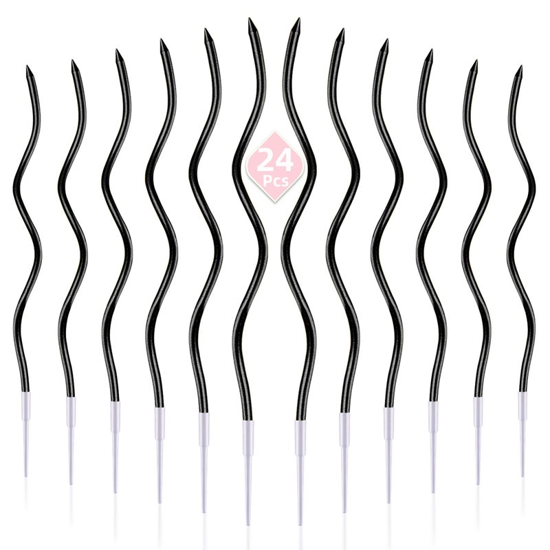 PHD CAKE 24-Count Black Spiral Long Thin Birthday Candles, Cake Candles, Birthday Parties, Wedding Decorations, Party Candles - Image 4