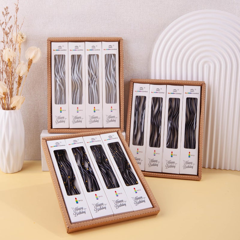 PHD CAKE 24-Count Black Spiral Long Thin Birthday Candles, Cake Candles, Birthday Parties, Wedding Decorations, Party Candles - Image 5